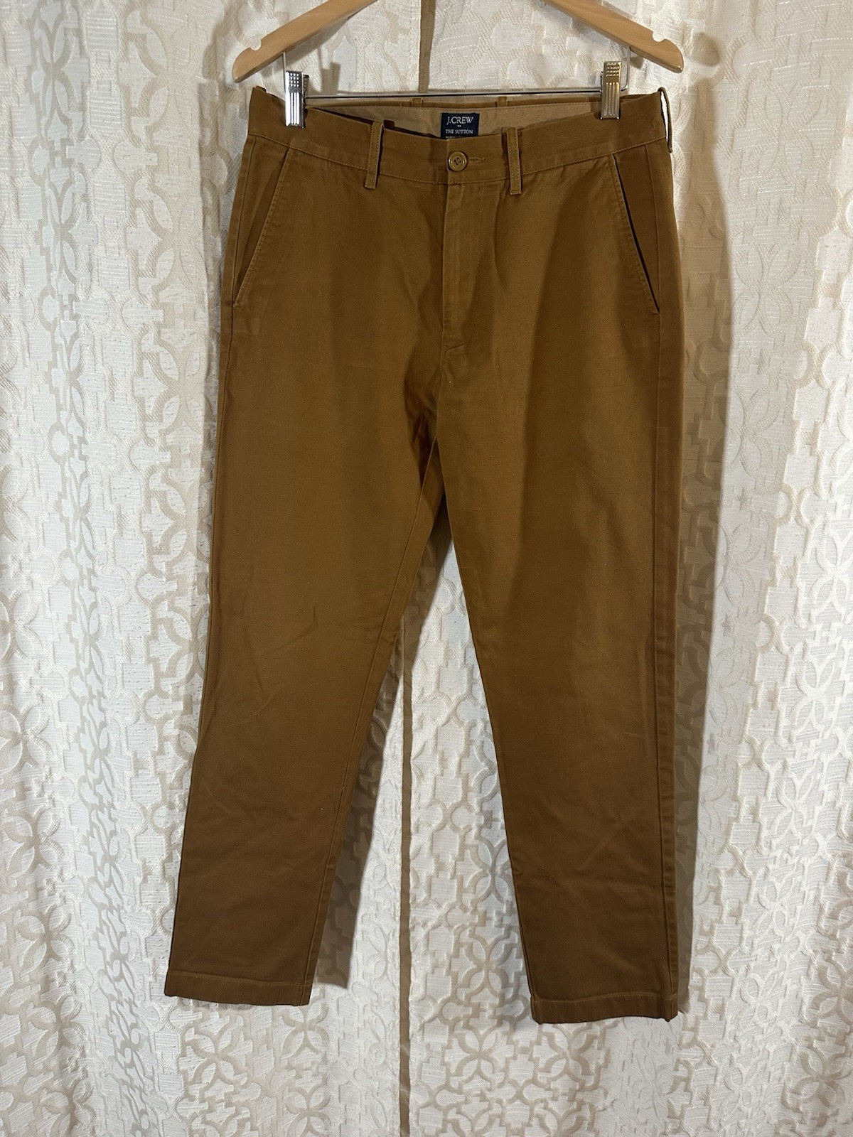 J Crew The Sutton Pant Men’s Brown Cotton Chino Straight Classic Size 30×32