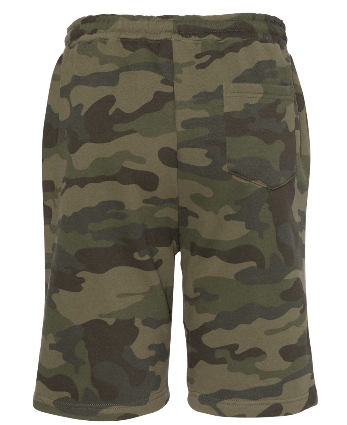 NEW Independent Trading Men’s Midweight Fleece Shorts Forest Camo – XS/S