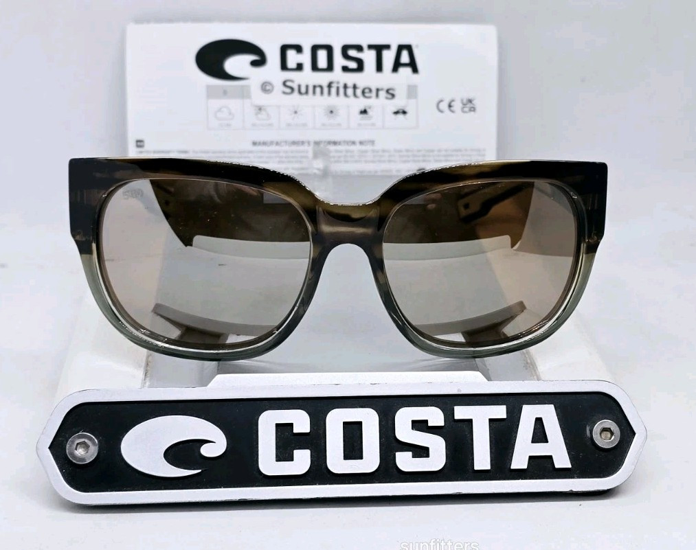 COSTA DEL MAR ocean jade/silver WATERWOMAN 2 polarized 580G sunglasses (900408)
