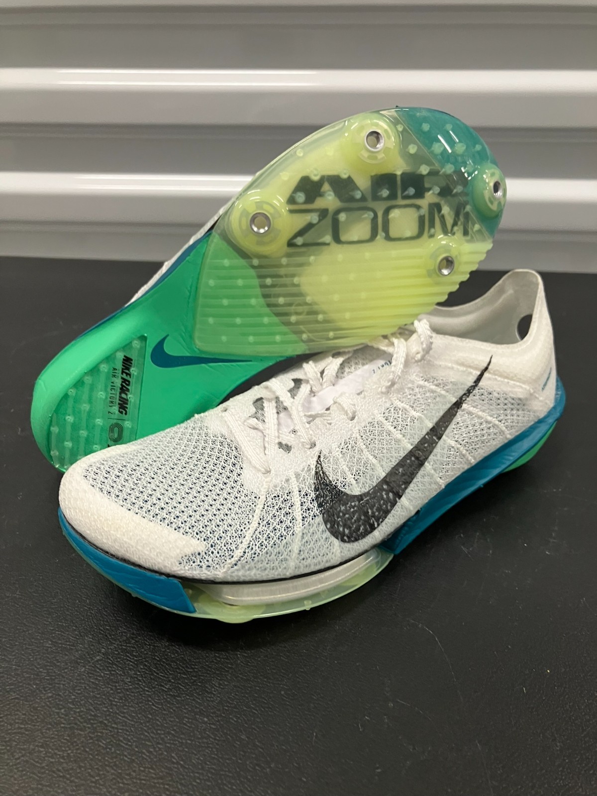 Nike Air Zoom Victory 2 Track Spikes White Spruce Green FD8411-100 Mens Size 4.5