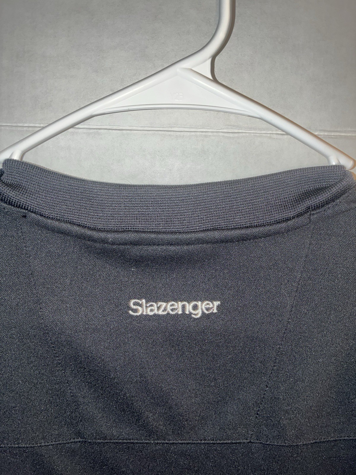 Slazenger Men’s Black V-Neck Sweater Vest Knit Polyester Logo Size M