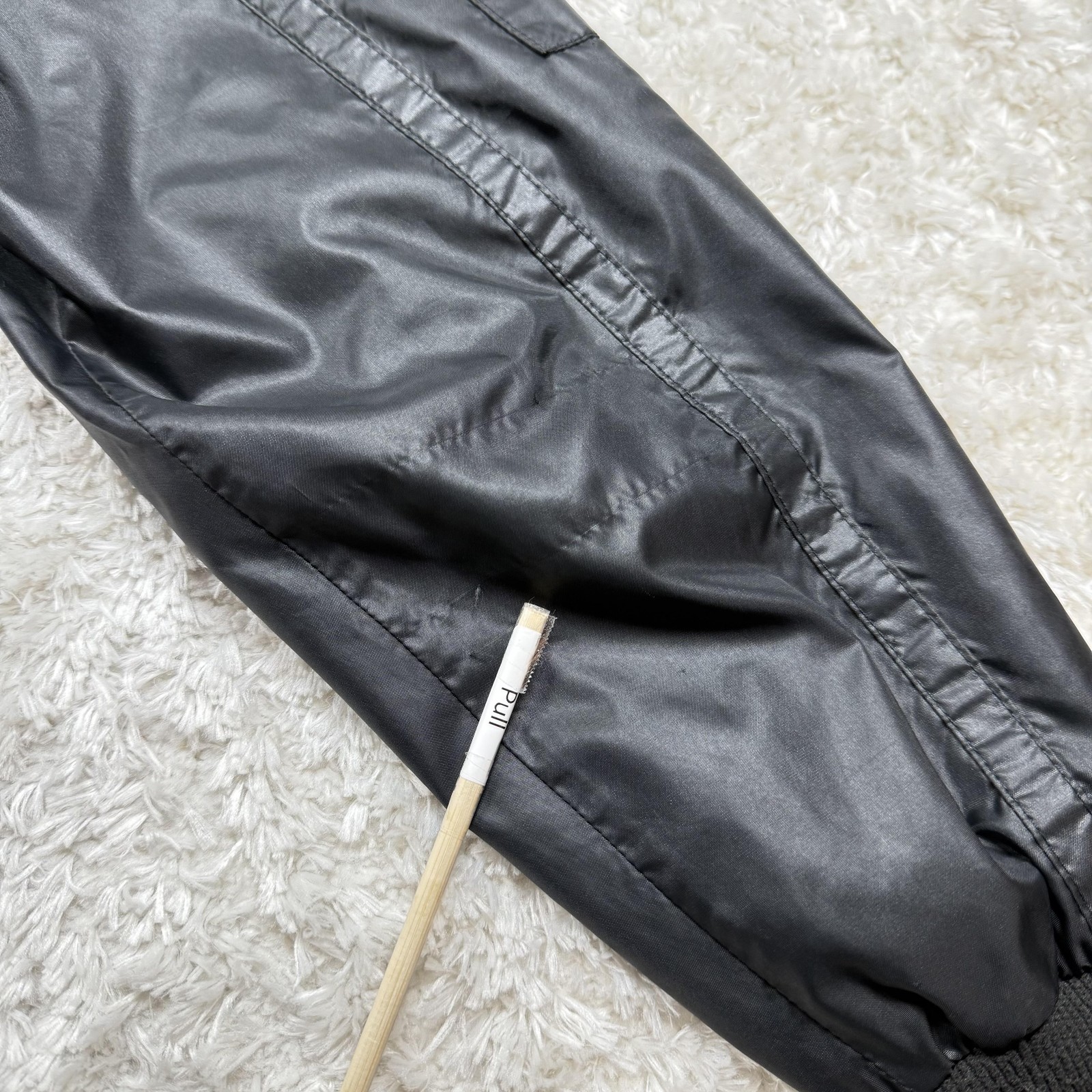 Vintage Premier Jacket Mens L Racing Bomber USA Windbreaker MBA 90s Satin Black