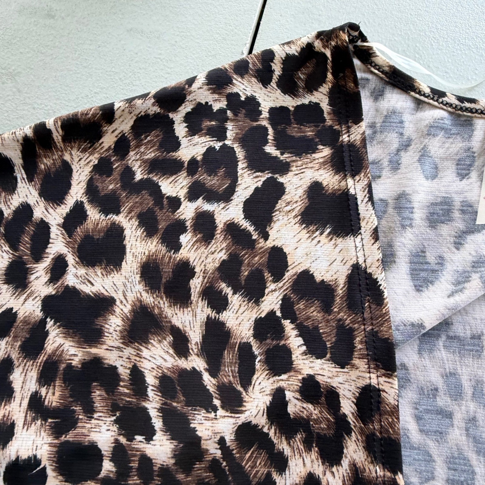 Lime n Chili Women L Brown Tan Leopard Print Open Front Kimono Cardigan Cover-up