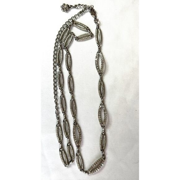 Chain belt 40 inches adjustable. Silver chain link Y2K
