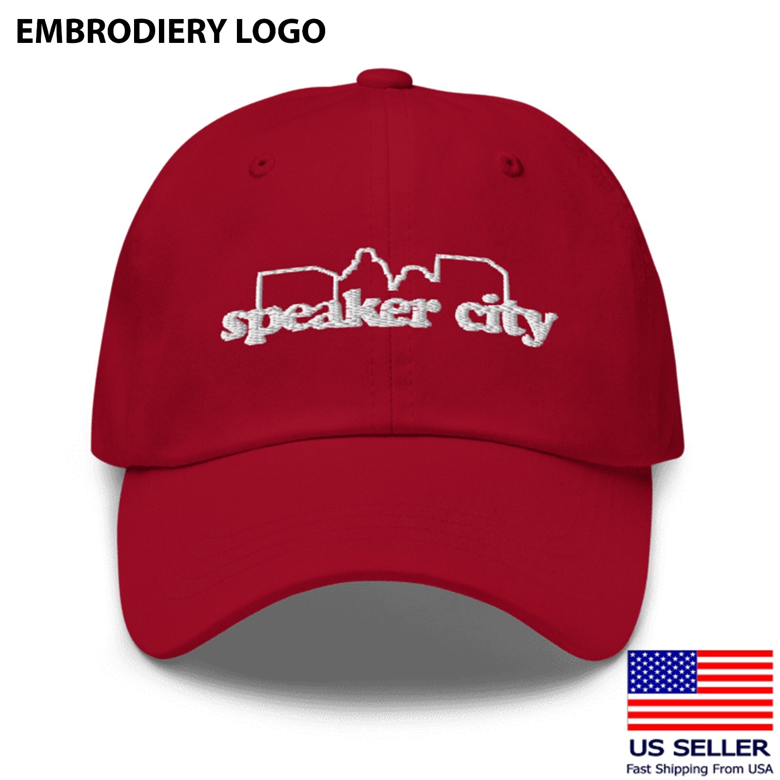 Speaker City Retro Comedy Logo Adjustable Embrodiery Classic Dad Hat
