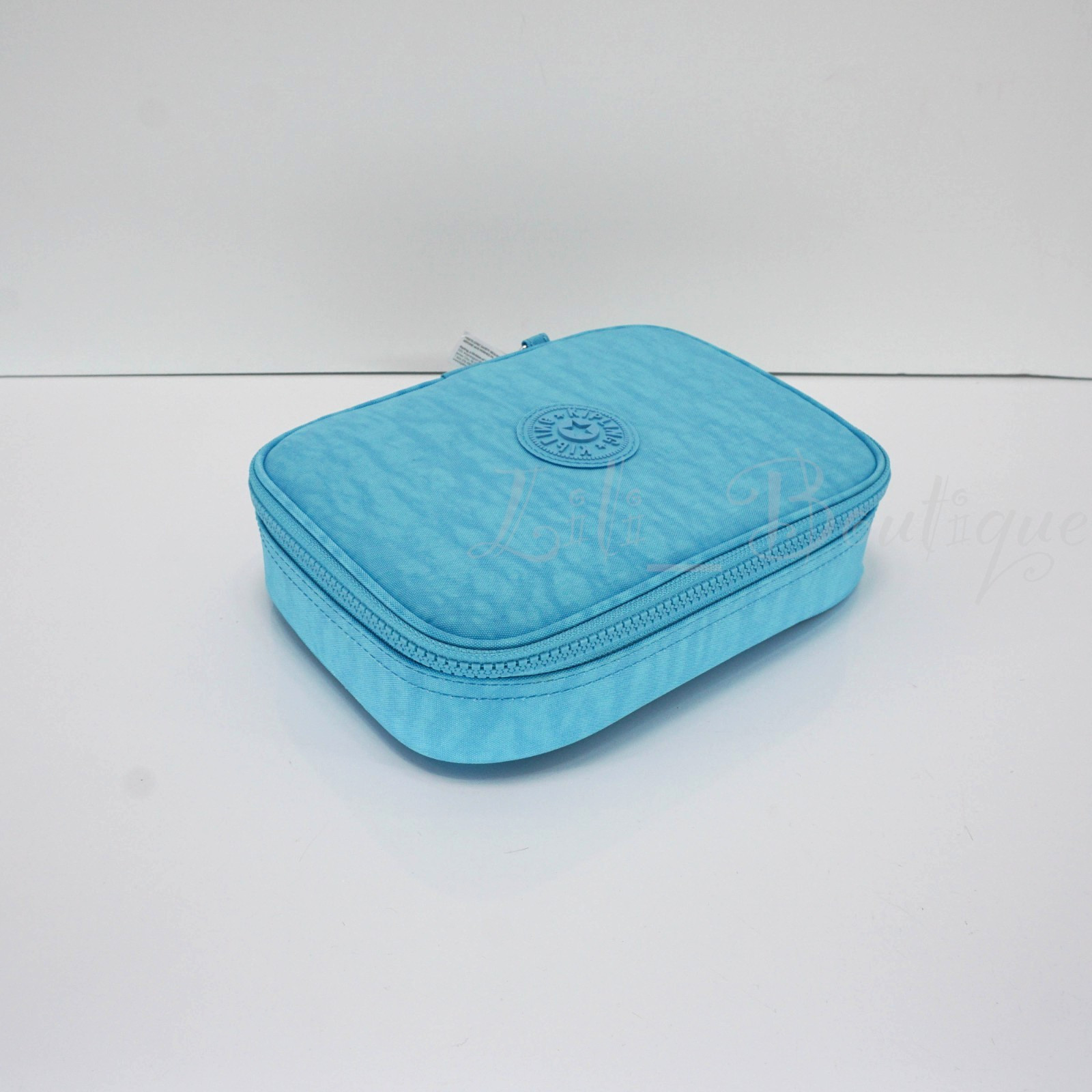 Kipling 100 Pens Case Pencil Accessory Box Polyamide AC3657 Powder Blue NWT $54