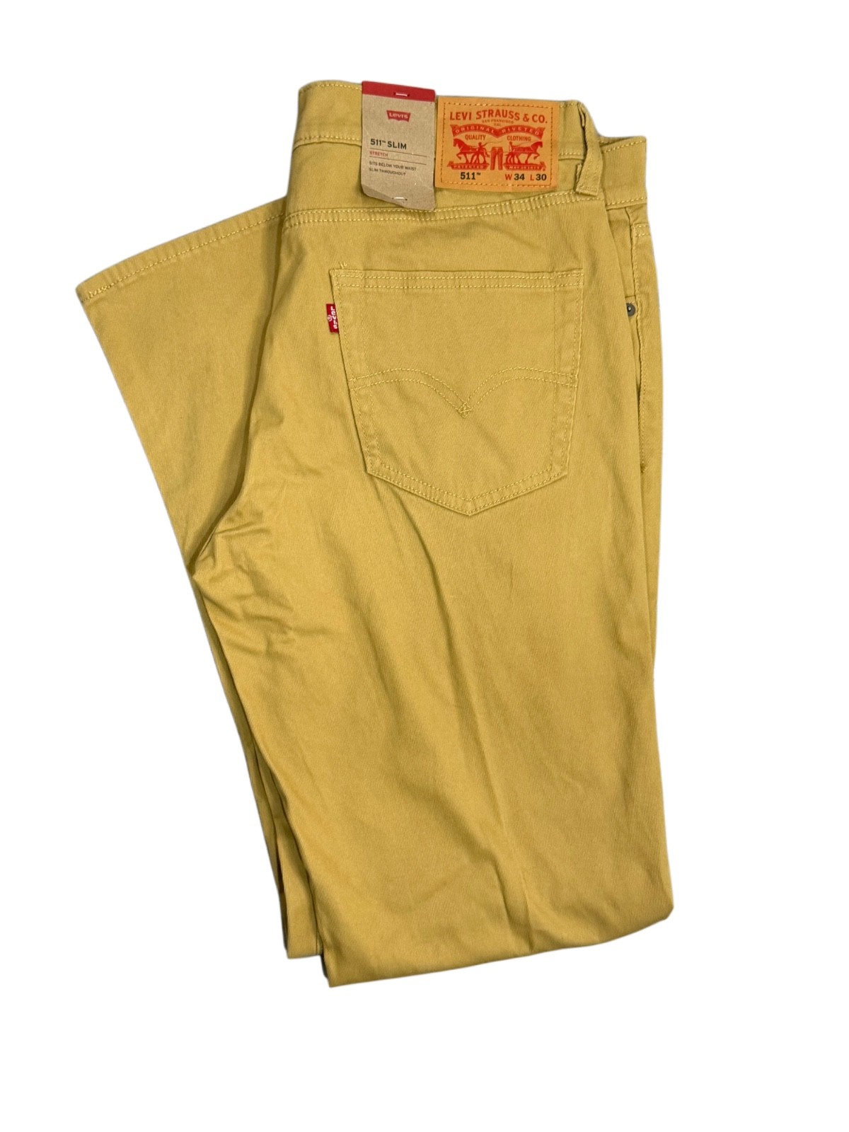 Levi’s Men’s 511 Slim Fit Jeans Color Mustard Yellow 045110002