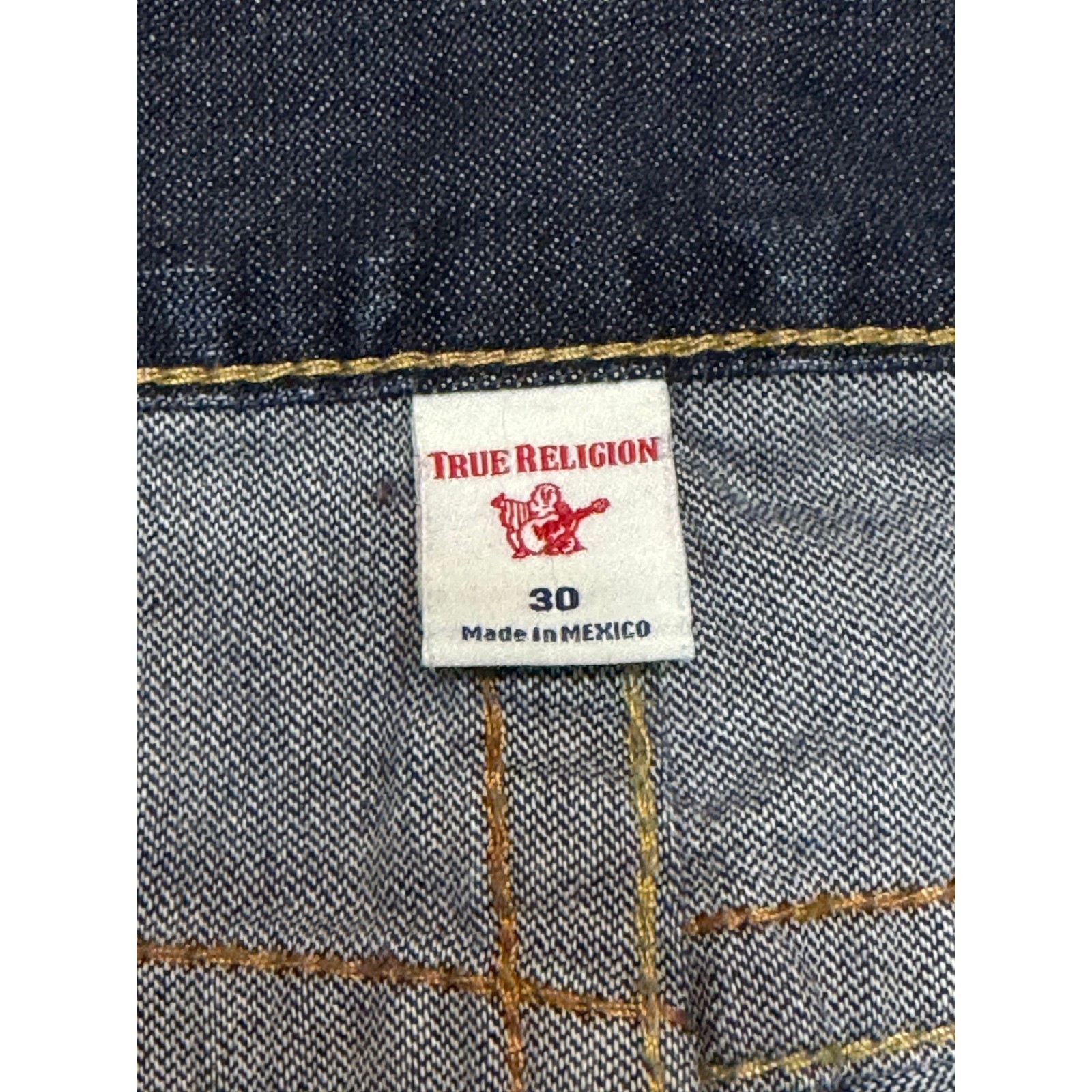 True Religion Ricky No Flap Relaxed Straight Jeans Mens Sz 30 Dark Wash