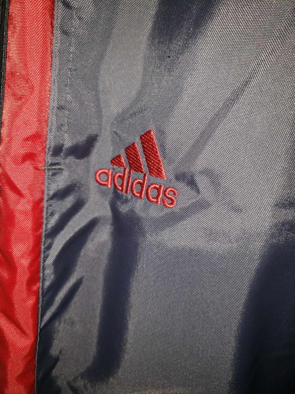 Adidas nylon vintage windbreaker track pant adult XL dark grey inner lining