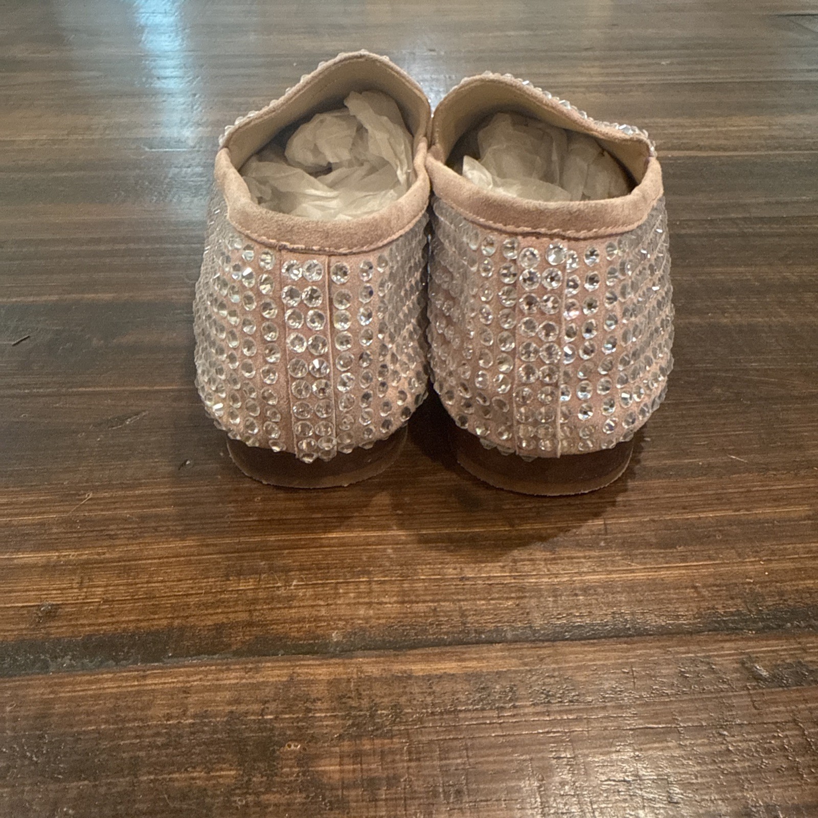 Lola Cruz Pink Rhinestone Loafers Size 40