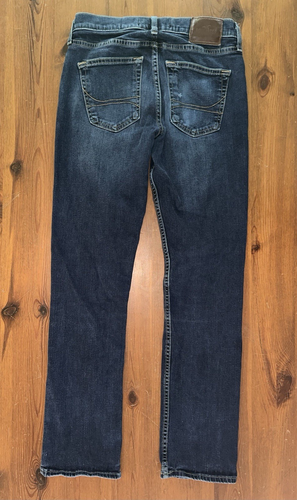 Hollister Epic Flex Slim Straight Leg Jeans Mens 29×32 Dark Blue Wash Denim