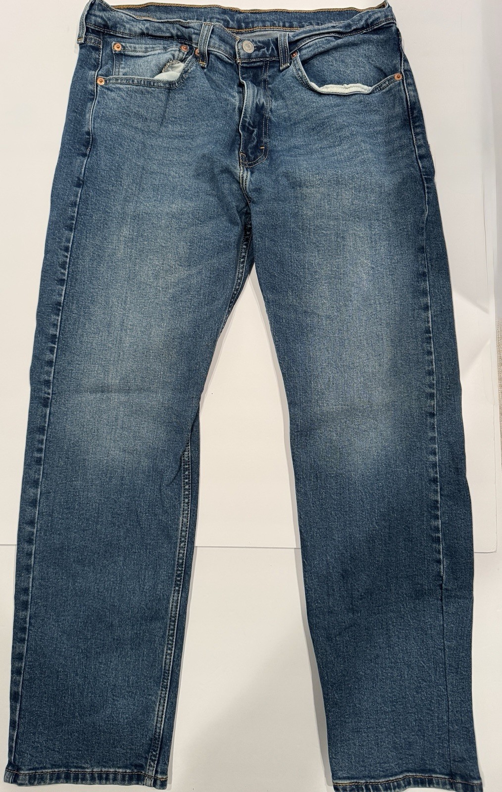 Levi’s 505 Regular Fit Jeans Mens Medium Wash Blue Straight Leg 34×30