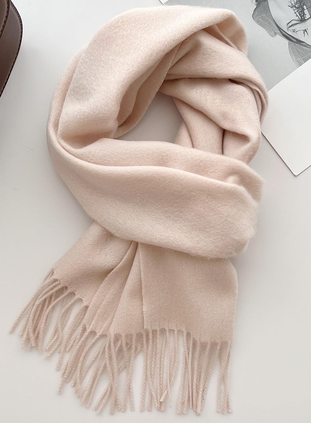 Large Cashmere-Feel Scarf and Wraps for Women, Winter Fall Warm Soft Pashmina