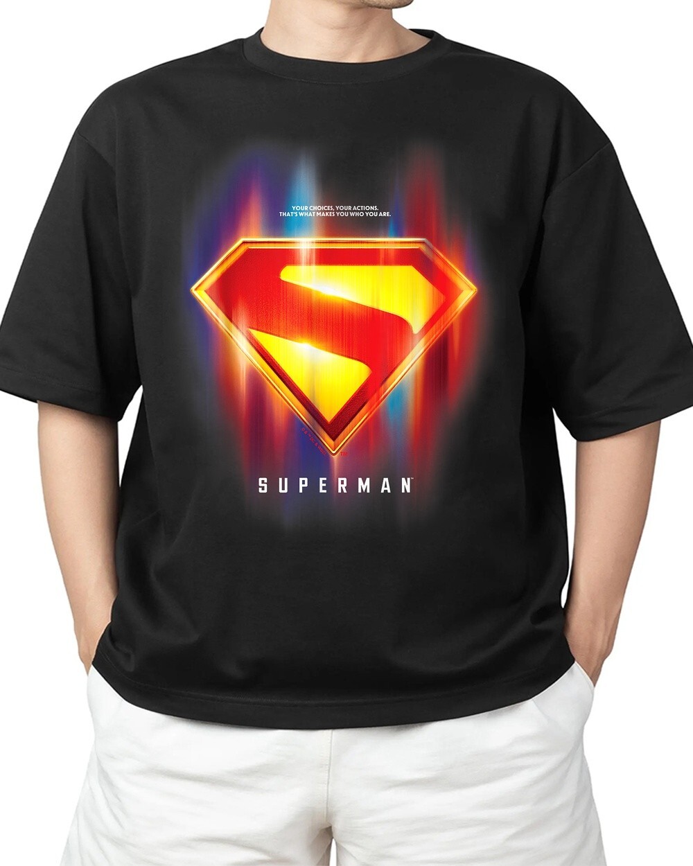 Superman (2025) Glowing Shield Choices Adult S-4XL T-Shirt