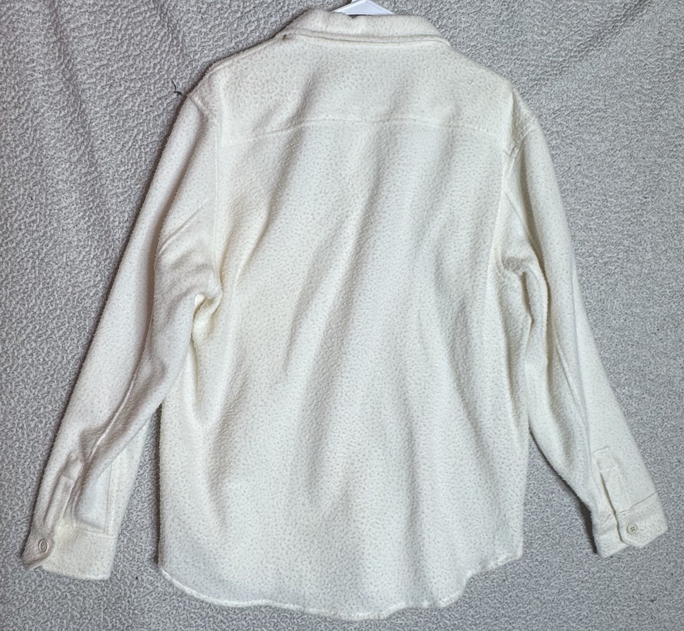 Todd Snyder Boucle Relaxed Utility Shirt Shacket Men’s Medium Cream White