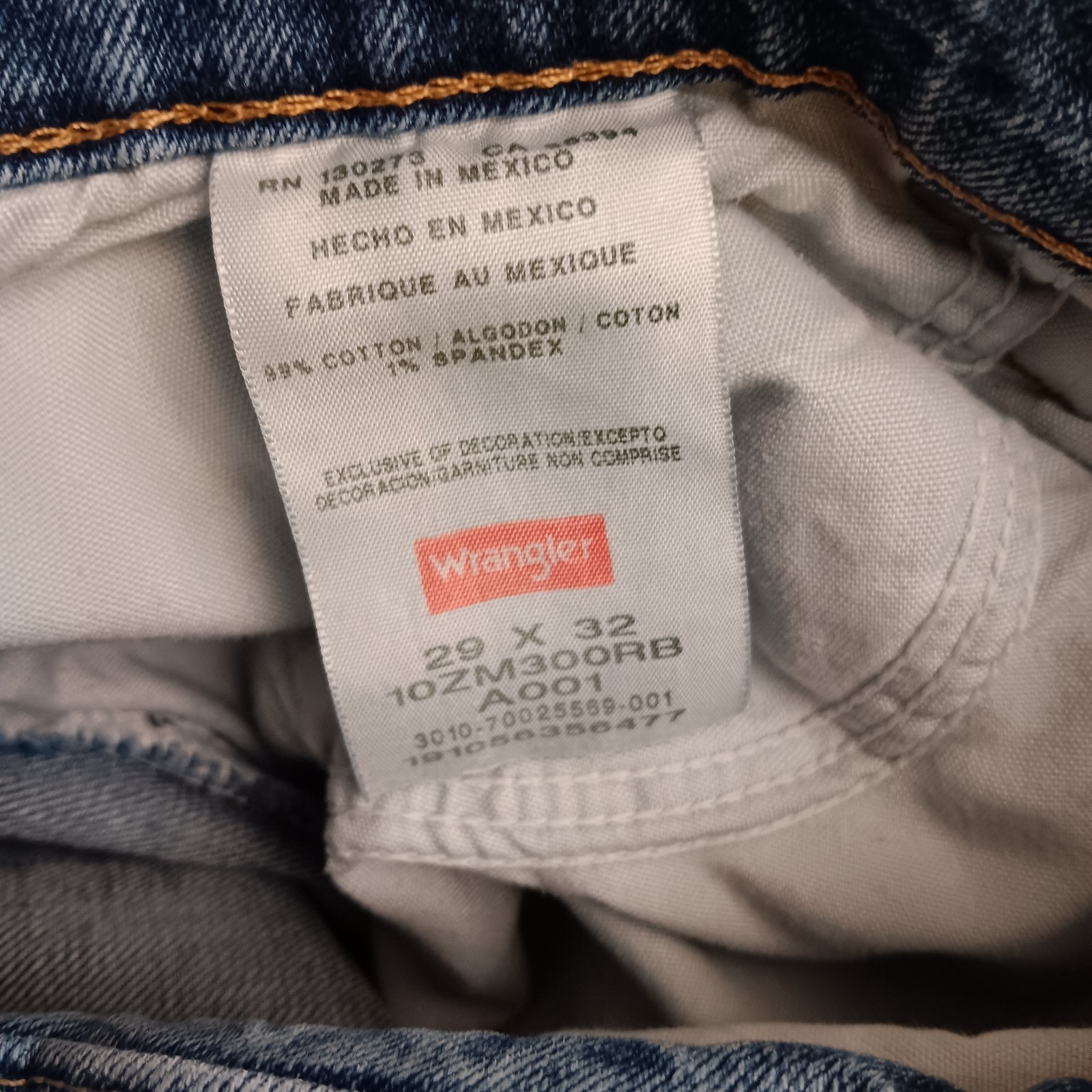Wrangler Authentics Straight Leg Jean Blue Denim Cotton Stretch Medium Wash