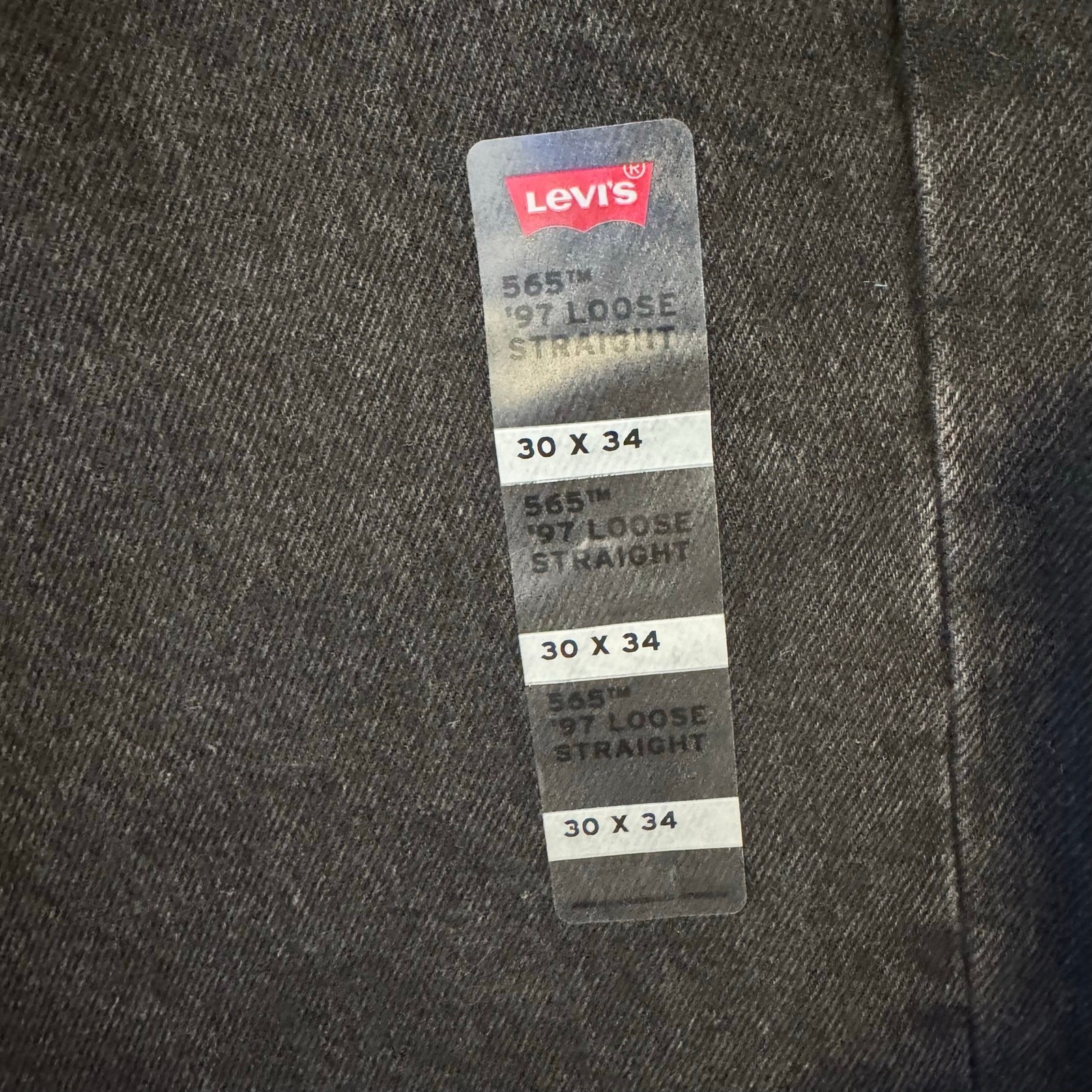 NWT Levi’s 565 97 Loose Straight Fit Jeans Men’s Size 30 34 Black Dark Wash