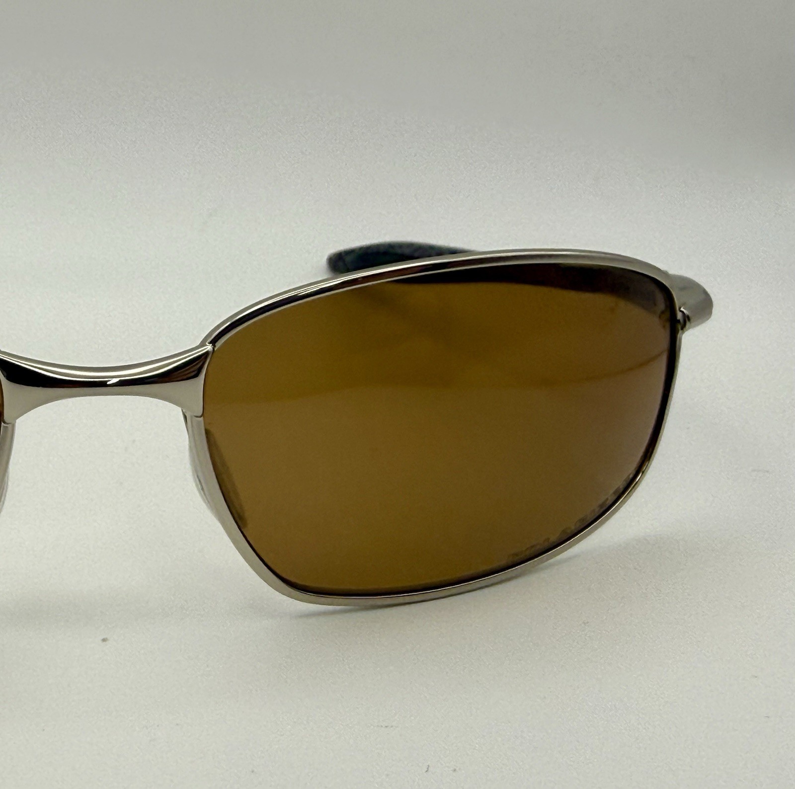 Rare Oakley Square Wire Chrome Bronze Polarized Custom Built w/ Box USA