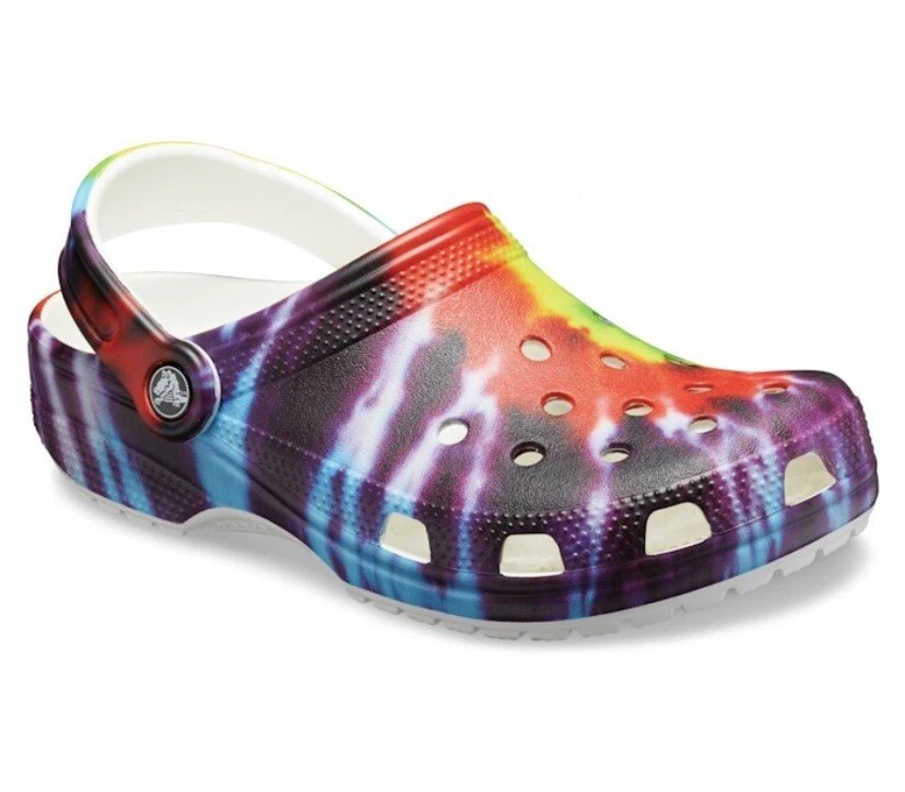 Crocs Classic Clog Unisex Tie Dye Multi Color Graphic 205453-90H