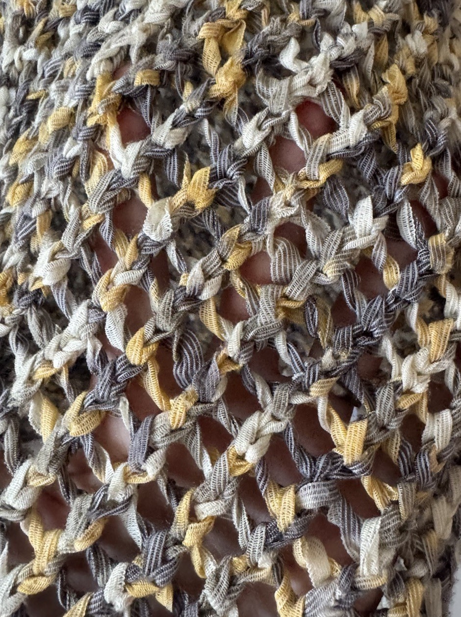 Apanage GERMANY Grid Sweater Womens Size Large Crochet Long Sleeve Multi Color