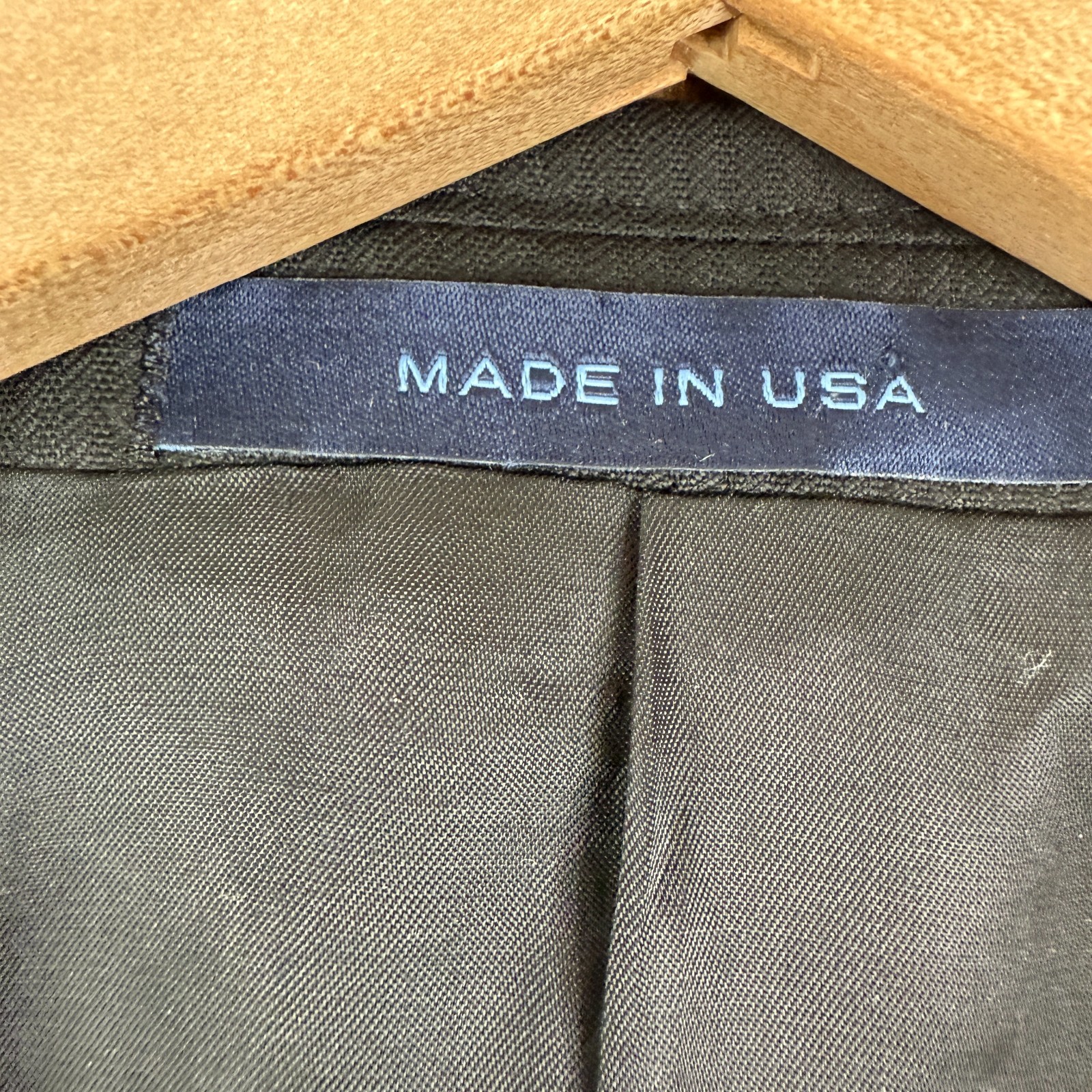 Joseph Abboud Suit Mens 46R Black 2 Button Loro Piana Wool Pants 40×27 Flat