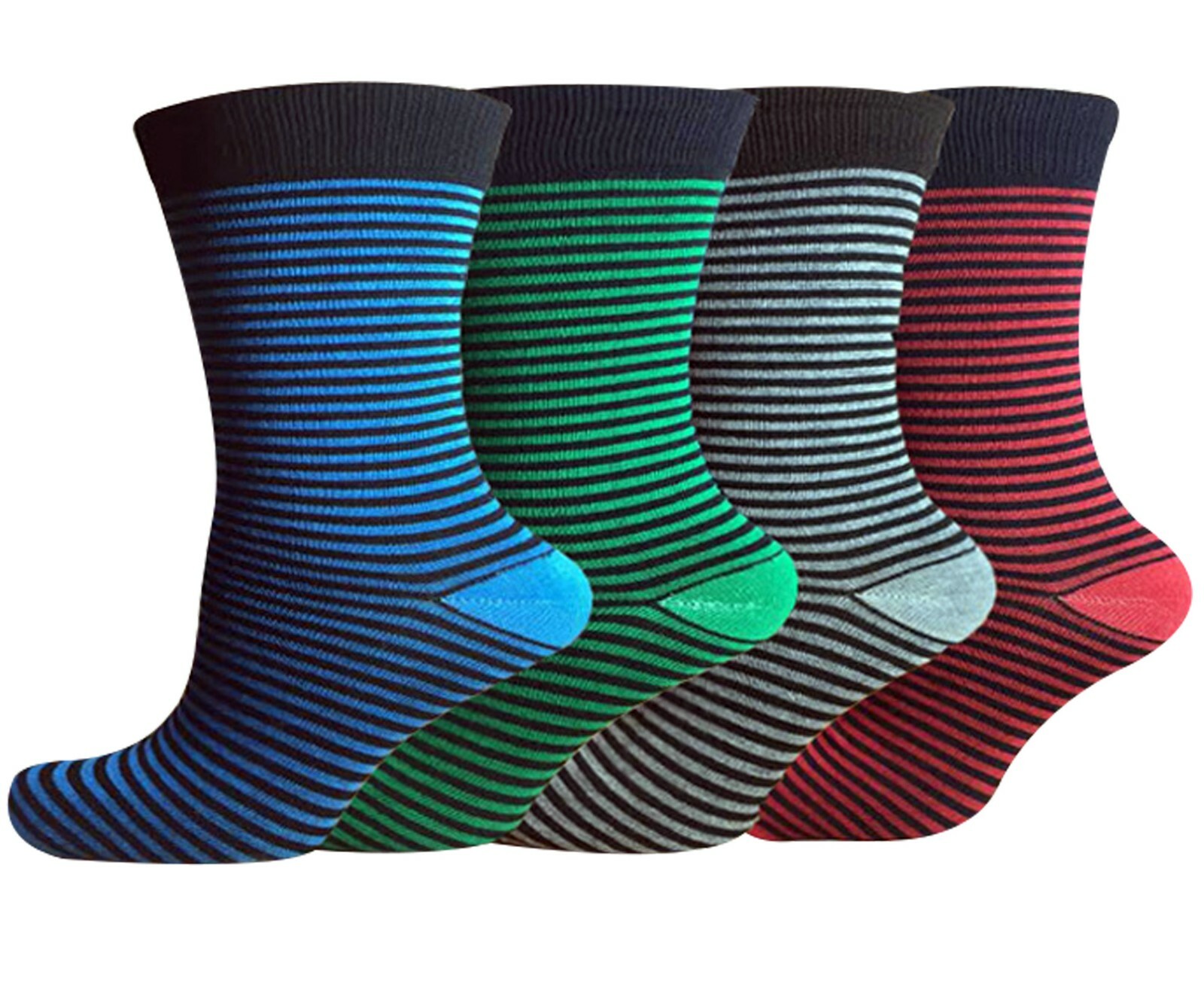 12 Pairs Men’s Colorful Printed Cotton Socks Moisture Extra Comfortable