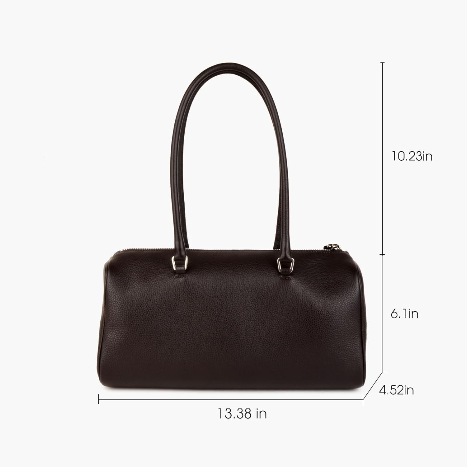 DONNAIN Premium Full Grain Leather Handbag Hobo Barrel