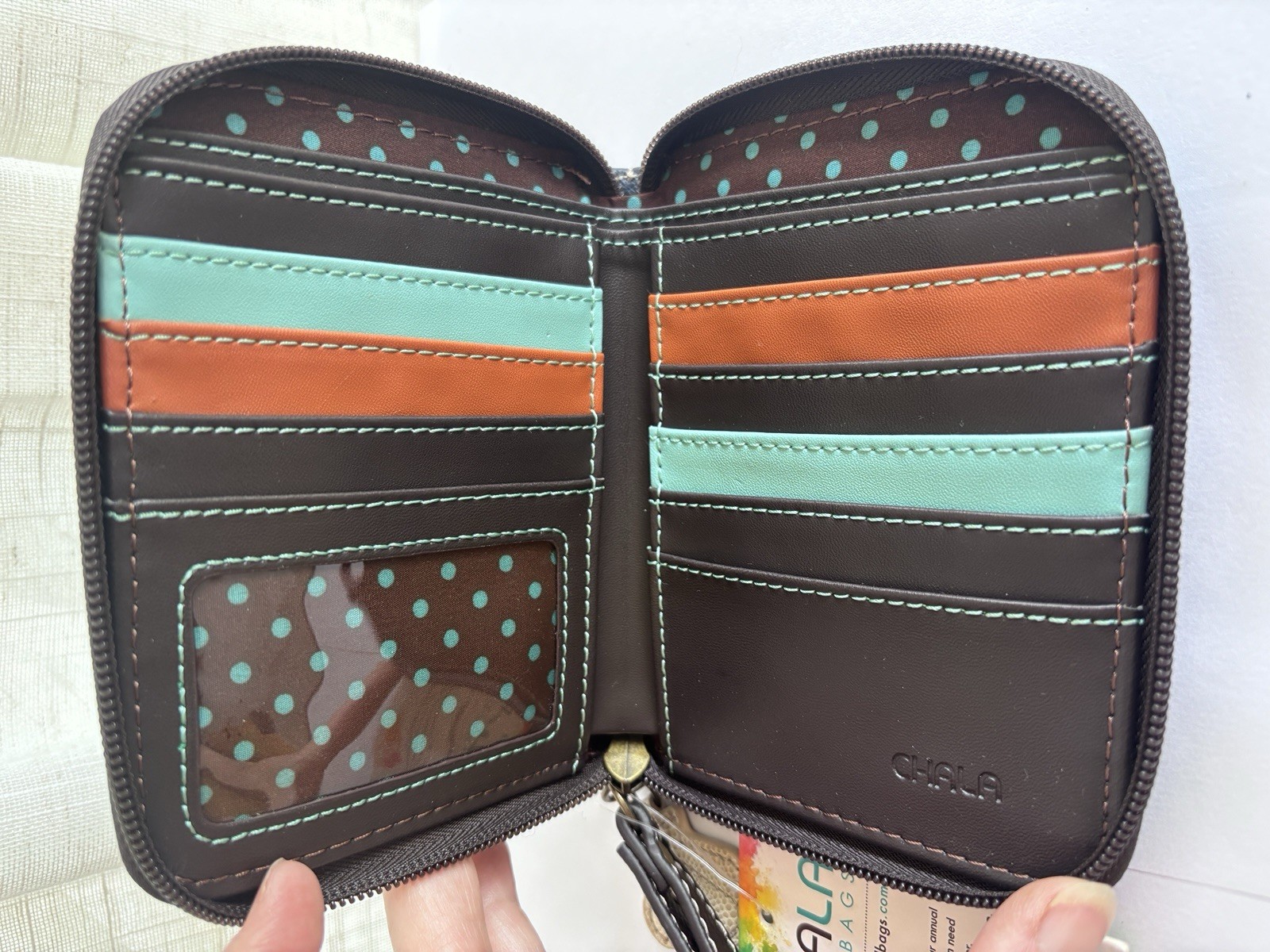Chala Flip Flop Zip Around Wallet Wristlet NWT Summer Vibe 5″W x 6″H x 1″D NWT