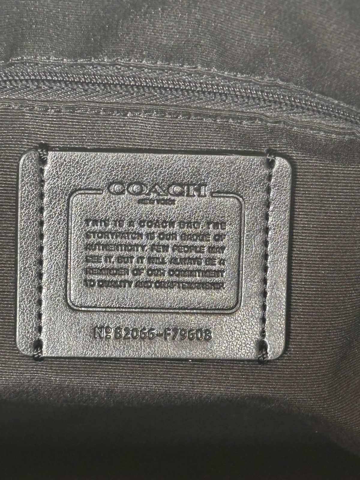 COACH City Gallery Zip Tote Leather Bag Black/Silver F79608