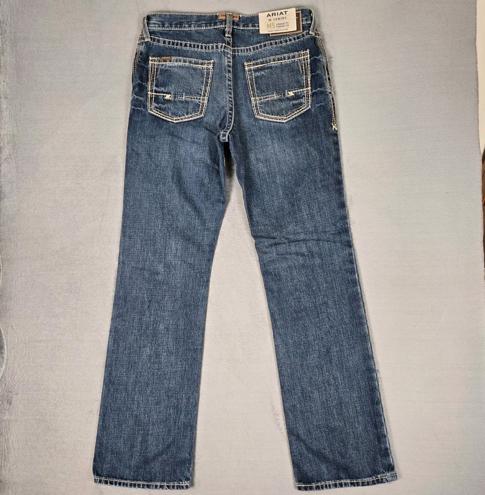Ariat Jeans Mens 34×36 M4 Relaxed Bootcut Denim Gulch Blue Cowboy Western NWT