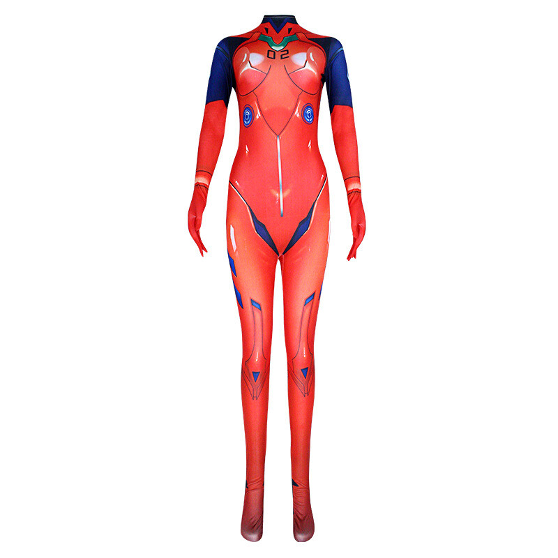 EVA Neon Genesis Evangelion Asuka Ayanami Rei Bodysuit Jumpsuit Cosplay Costume