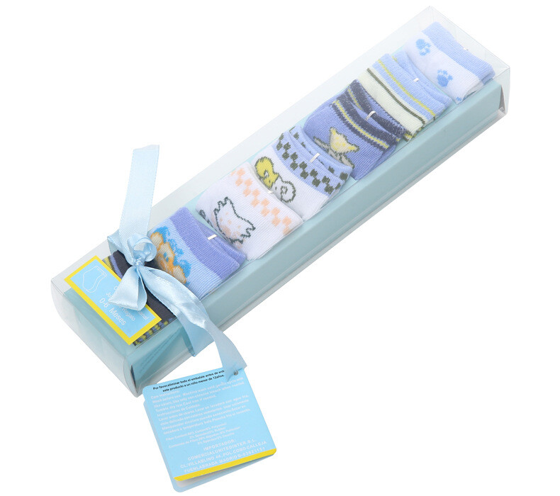 7 Pairs Baby Boy Cotton Ankle Socks Gift Box Newborn Infant 0-12 Months