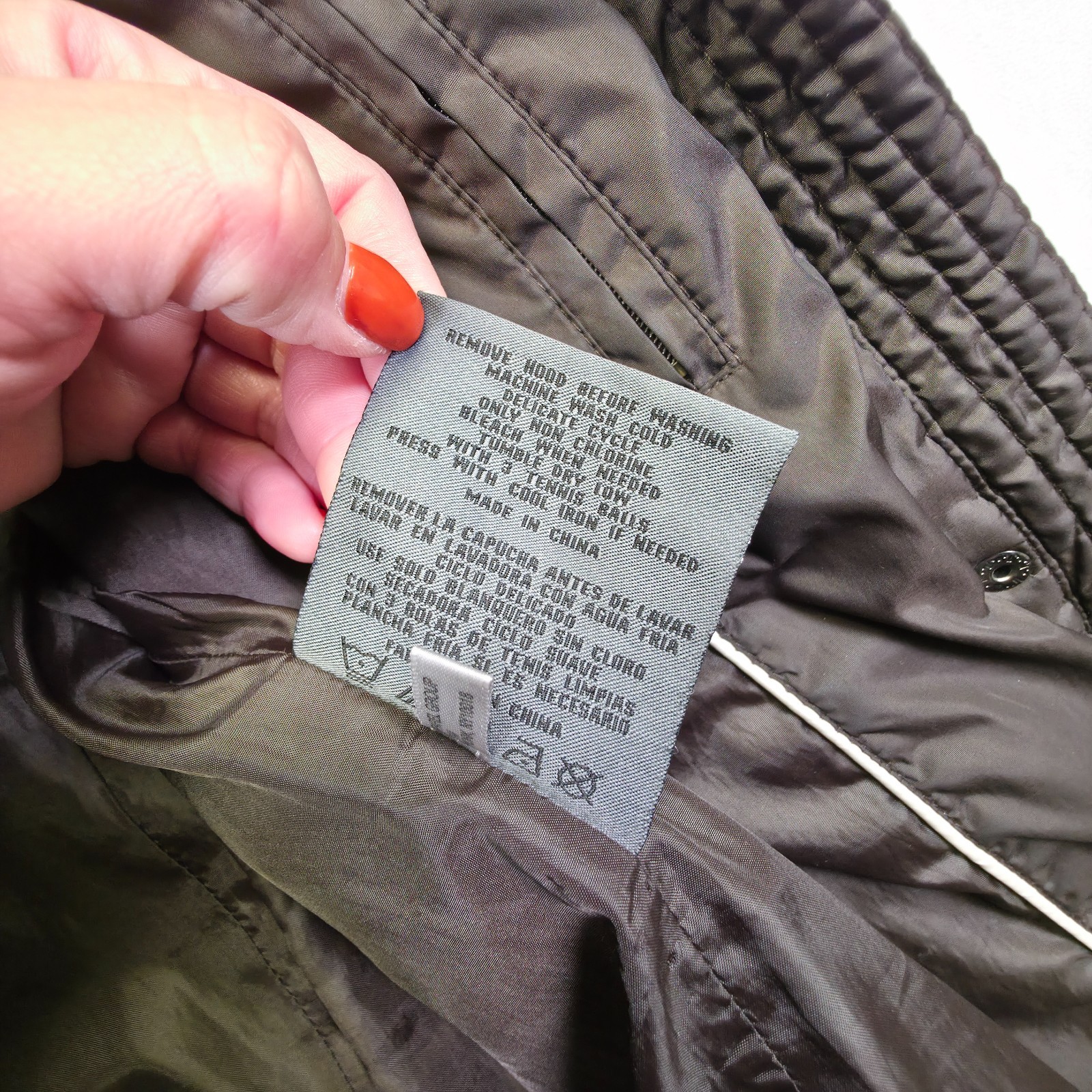 Andrew Marc Puffer Jacket Womens L Brown Quilt Down Insulated Street Winter Coat