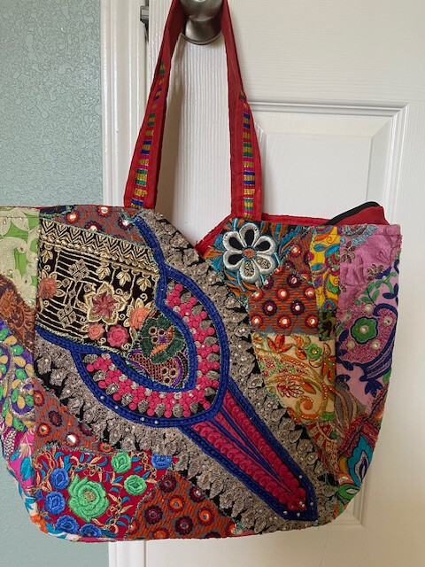 Banjara Gypsy Shoulder Bag Multi Color Embroidery Hippie Boho Tote Handbag
