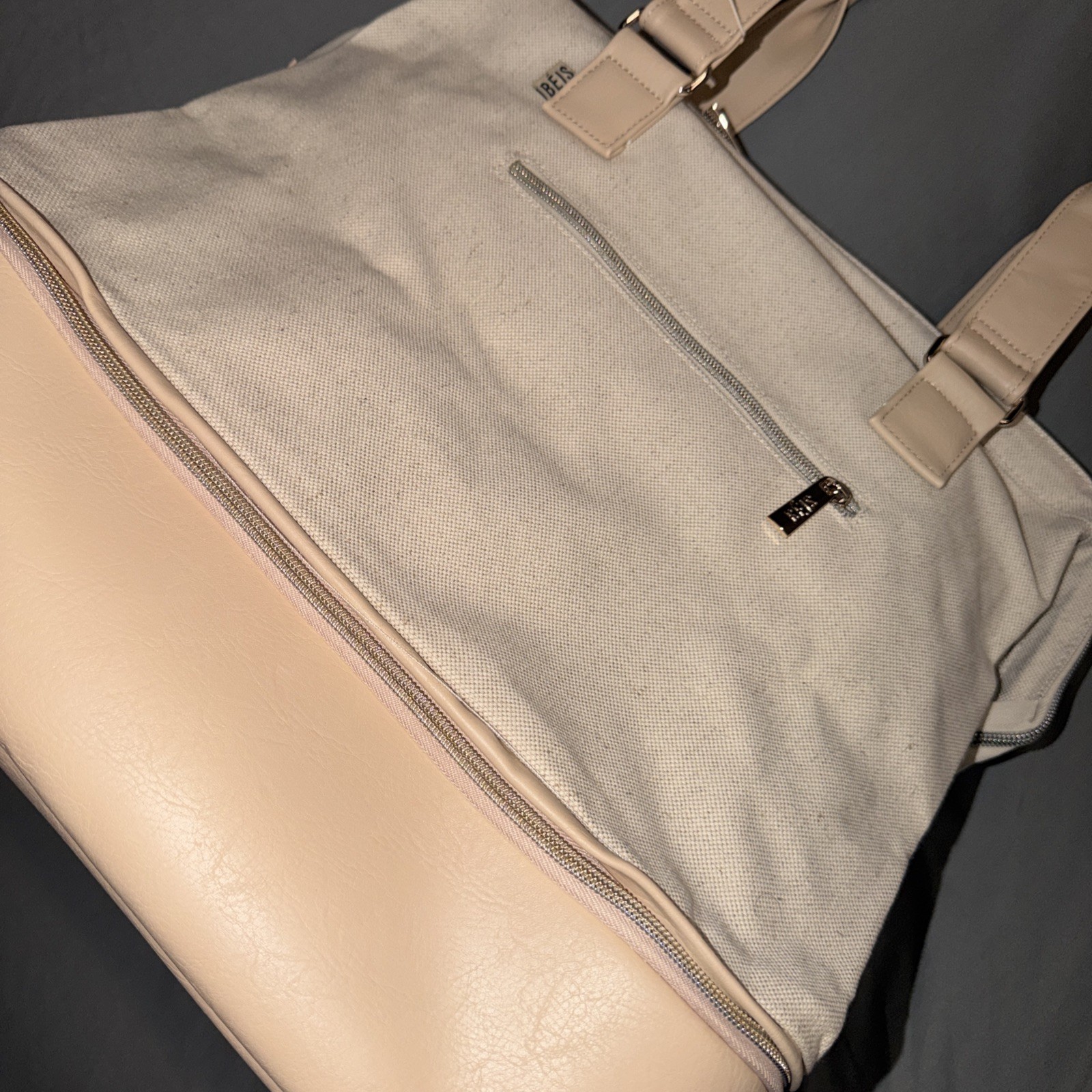 Beis The Convertible Mini Weekender in Beige