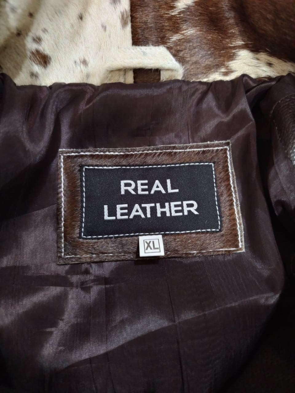 Men’s Cowhide Leather Jacket Real Hair on Pony Skin Western Style Rodeo Coat
