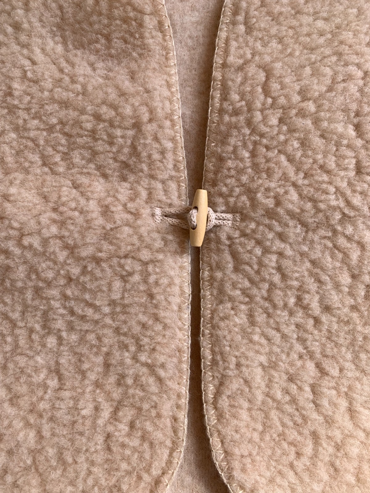 Oatmeal Beige Merino Wool Gilet – Women’s Wool Body Warmer Waistcoat – S, M