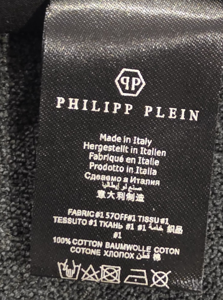 Philipp Plein Teddy, Rhinestone, Black T-shirt Medium, Authentic MSRP $700, Y2K