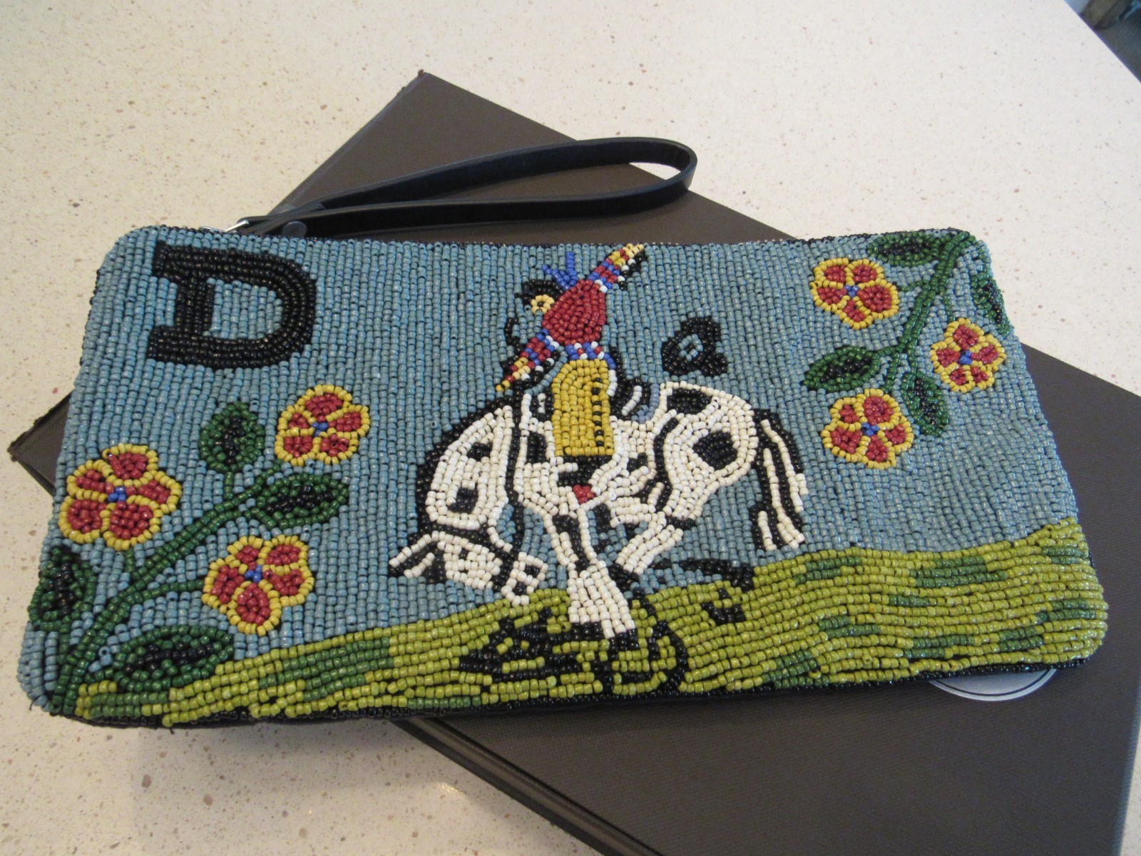 Double D Ranch Beaded Clutch EUC