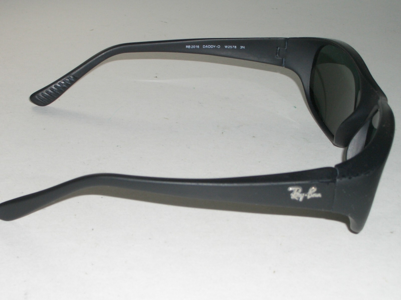 RAY-BAN ITALY RB2016 W2578 RUBBERIZED BLACK G15 UV SPORT WRAPS SUNGLASSES w/CASE