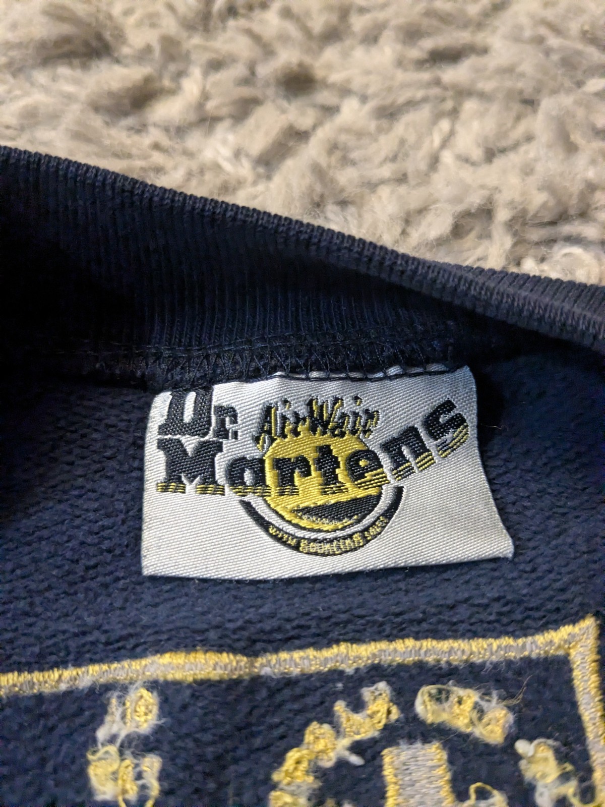 VTG Dr. Martens AirWair Blue Sweatshirt 24″ Pit To Pit Made in UK