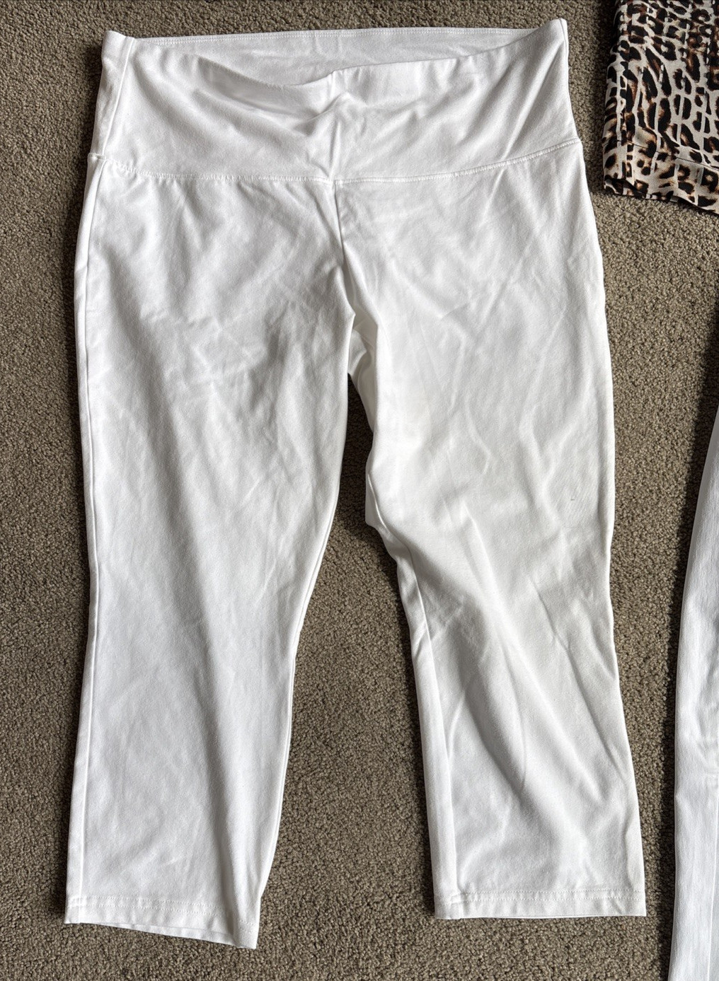 Capri Pants or Shorts Size L and Size XL Solid or Patterns or Blue Jean, White