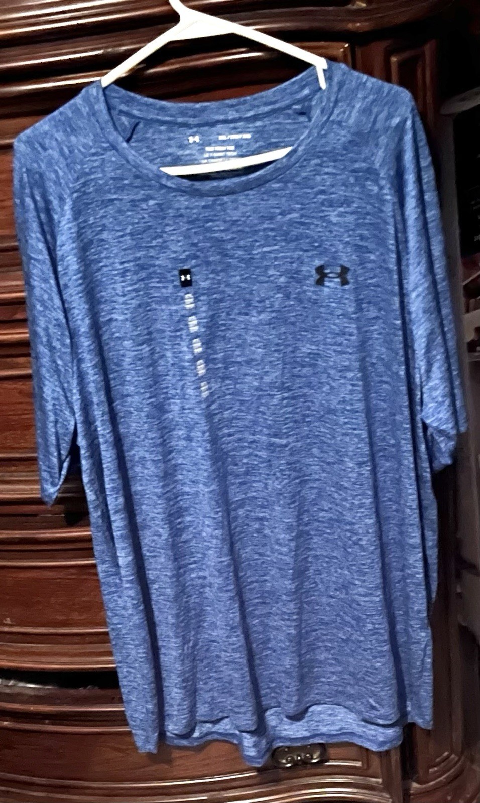 Mens 2XL Blue UA Tech Tee Short Sleeve Performance Active Wear Shirt!