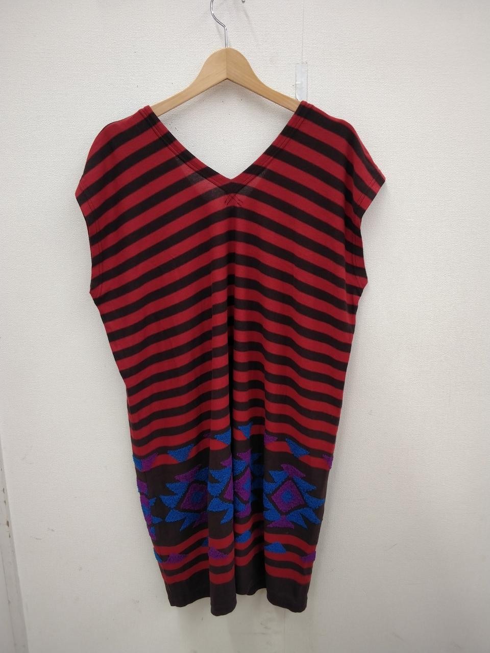 Issey Miyake Multicolor Sleeveless Dress 75cm Length Loose Fit