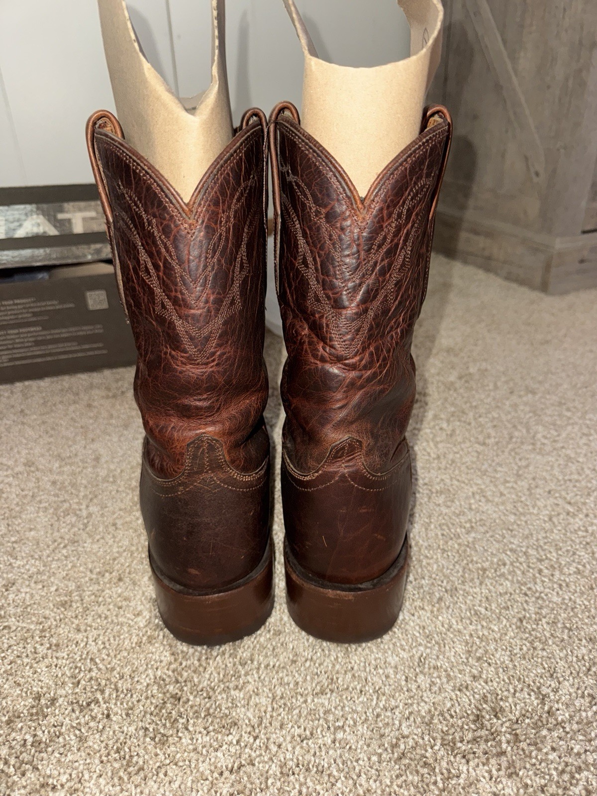 These Are The Ariat Bench Made Clantons Boots 11d Bison Cowboy Boot Roper Heel