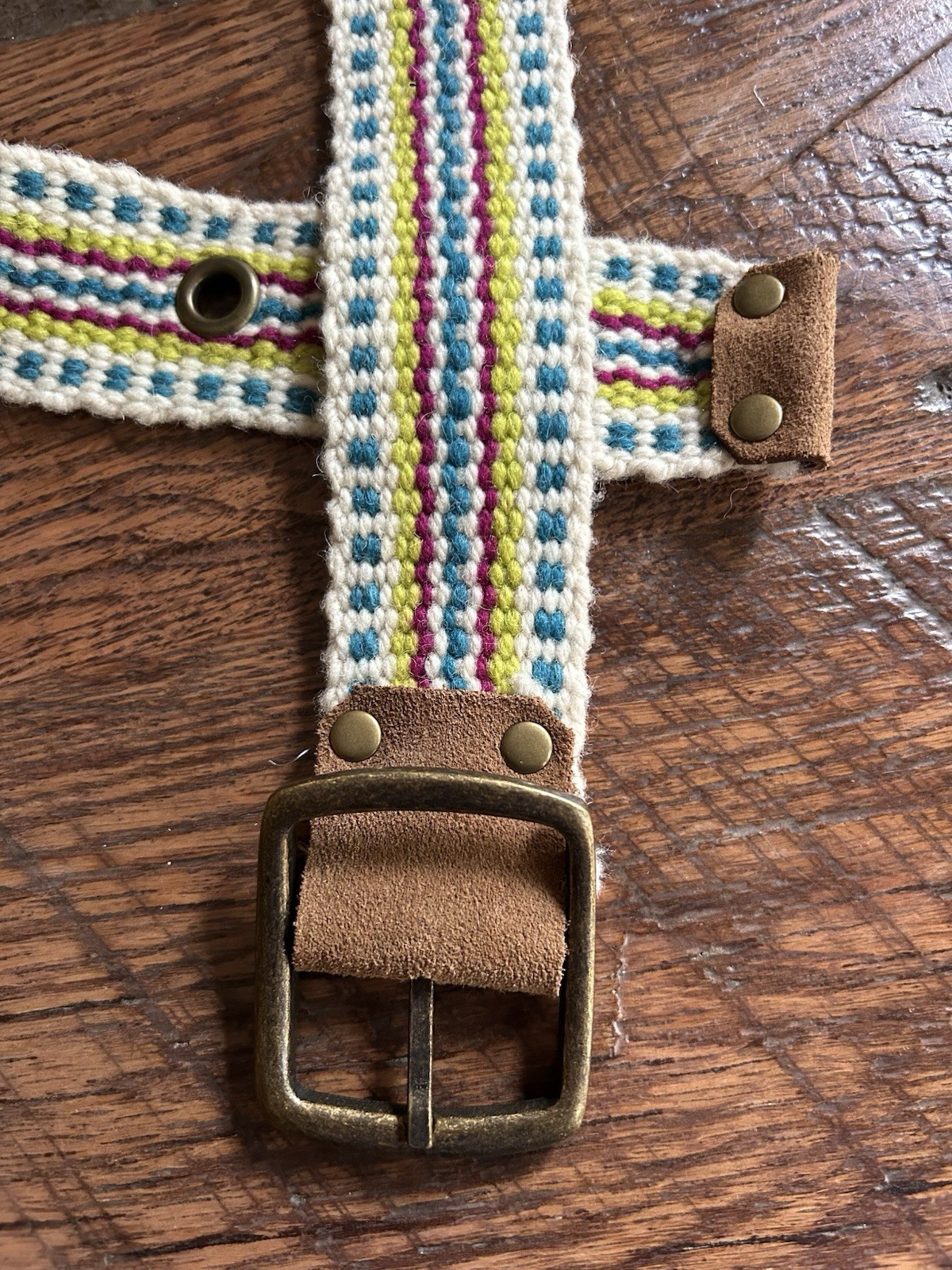 Pistil Women’s Belt Wool Size Small Adjustable Boho Multi Colored