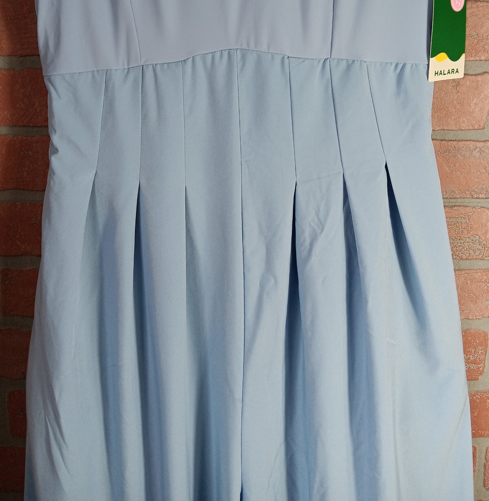 NWT Halara Blue Breezeful V-Neck Zipper Pleated Wide Leg Casual Jumpsuit Size M