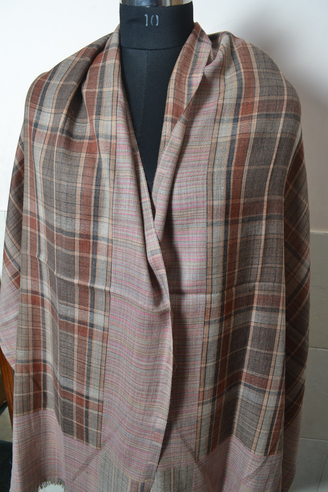 REVERSIBLE DESIGNER PLAID STRIPED PASHMINA STOLE~100% CASHMERE~3 DESIGNS CHOICE