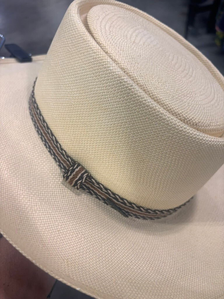 Vintage Resistol HL125 Gambler Straw Cowboy Hat 7 1/8