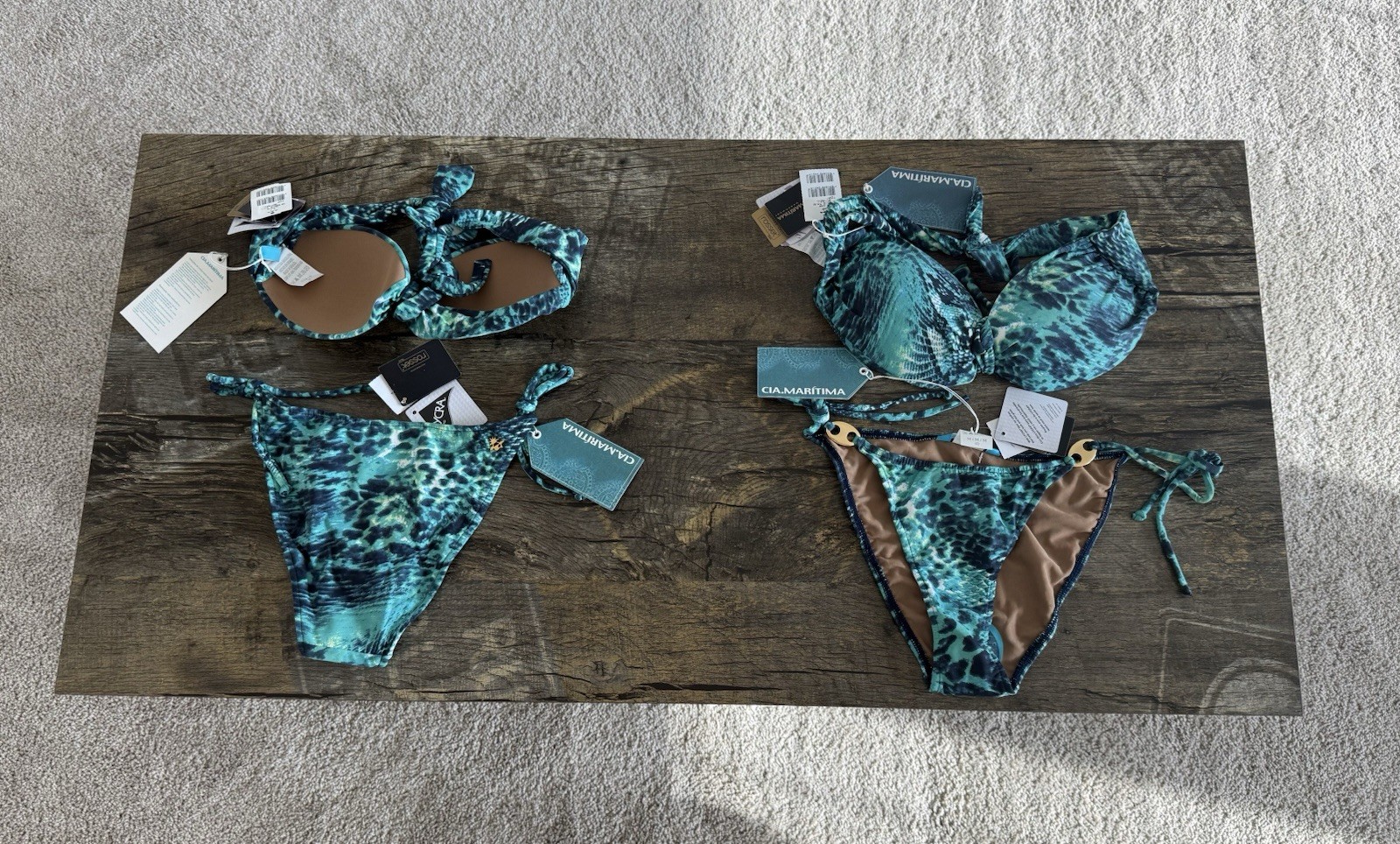 NEW WITH TAGS CIA Maritima Bikini Set Size Small Or Medium (Top / Bottom)